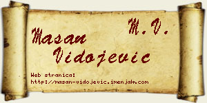 Mašan Vidojević vizit kartica